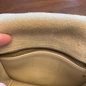 Cream coach crossbody bag